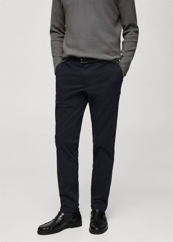 MANGO MAN Slimfit Hose 'Barna' in Blau: Vorderseite