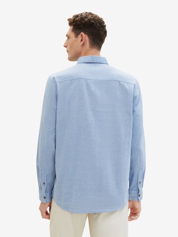 Coupe regular Chemise TOM TAILOR en bleu