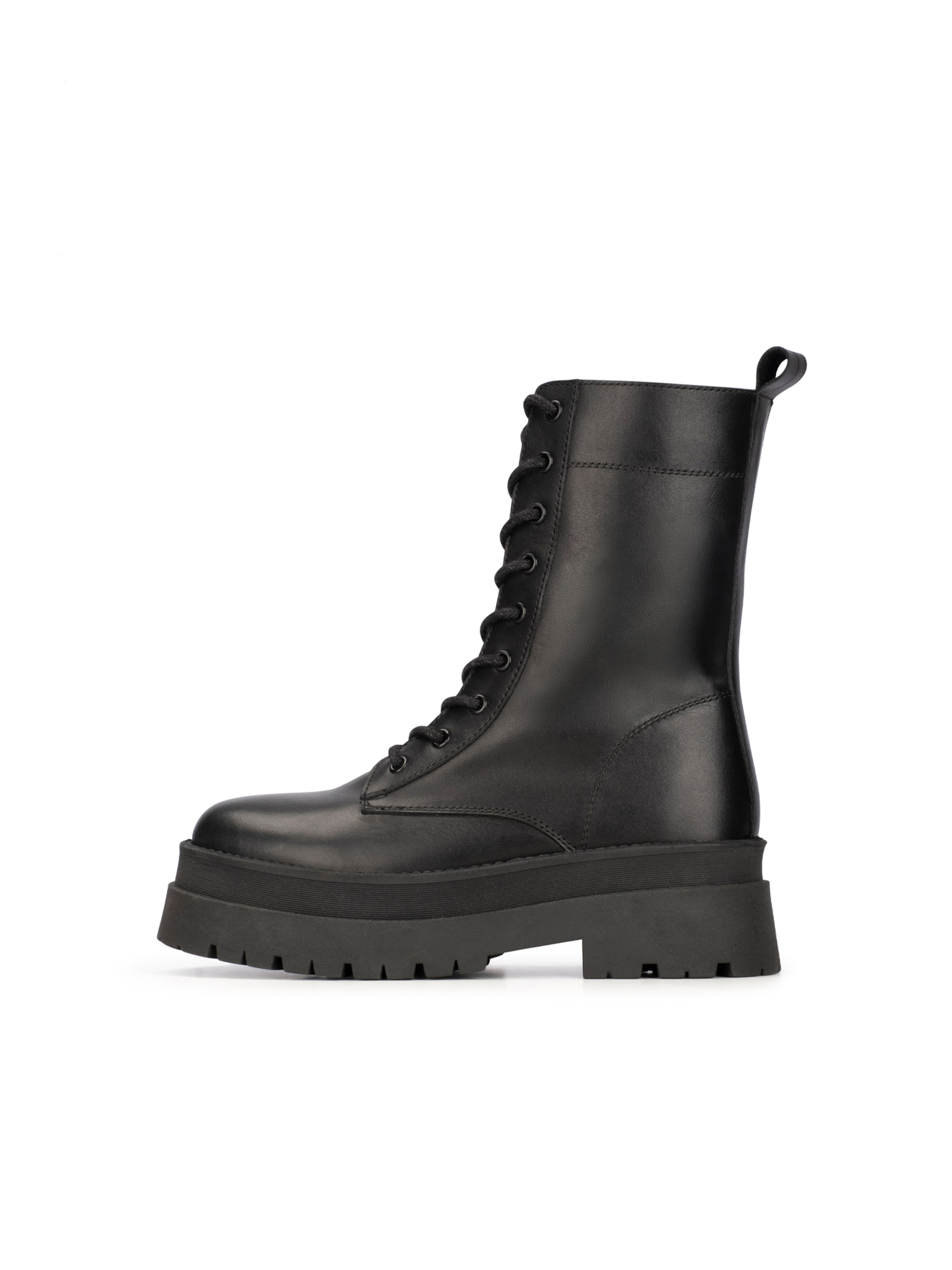 PS Poelman Μπότες με κορδόνια 'Korio' σε μαύρο: μπροστά