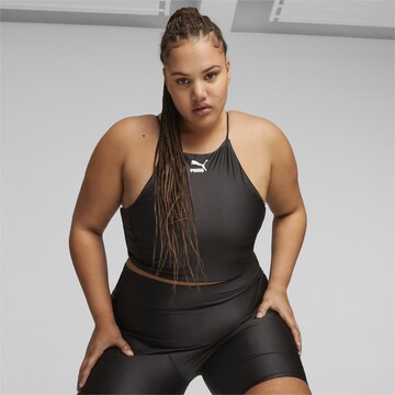 PUMA Sporttop 'Shiny' in Schwarz: Vorderseite