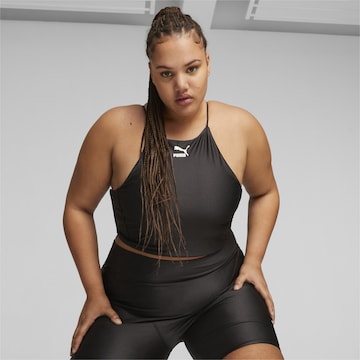 PUMA Sports Top 'Shiny' in Black: front