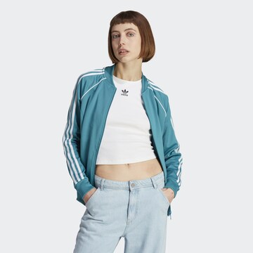 Veste de survêtement ADIDAS ORIGINALS en bleu : devant