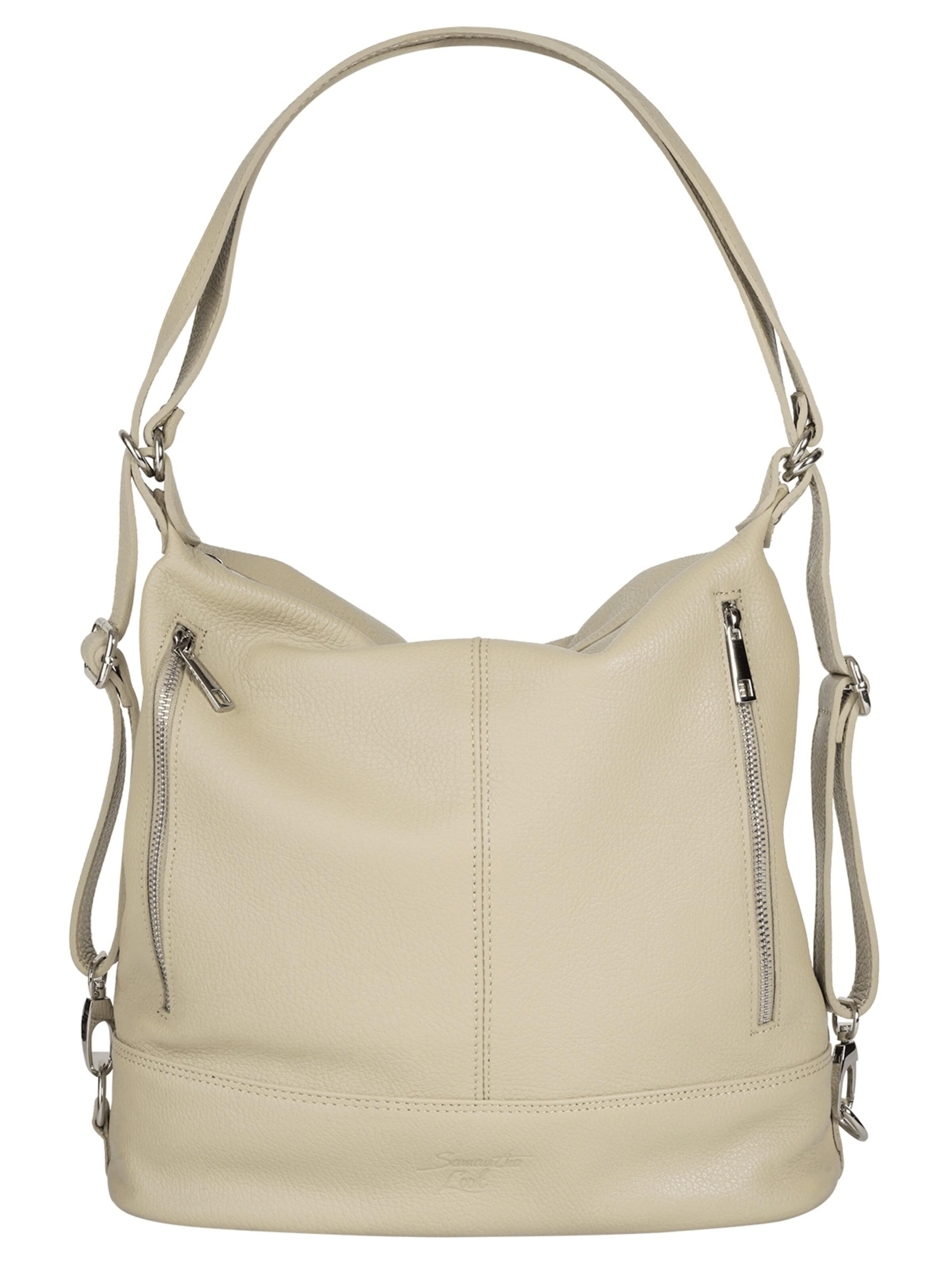 Samantha Look Backpack in Beige: front