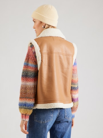 PIECES Vest 'PCJANELLE' in Brown