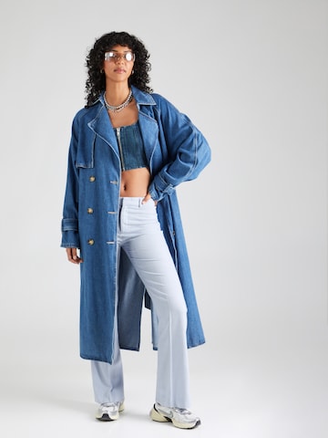 Gina Tricot Bootcut Παντελόνι με τσάκιση σε μπλε
