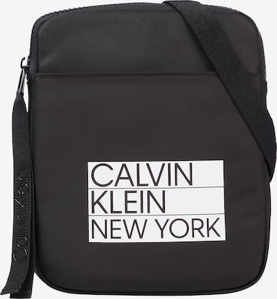 Geantă de umăr Calvin Klein pe negru / alb, Vizualizare produs