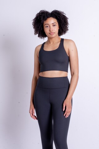 Girlfriend Collective Bustier Sport bh 'Paloma' in Zwart: voorkant