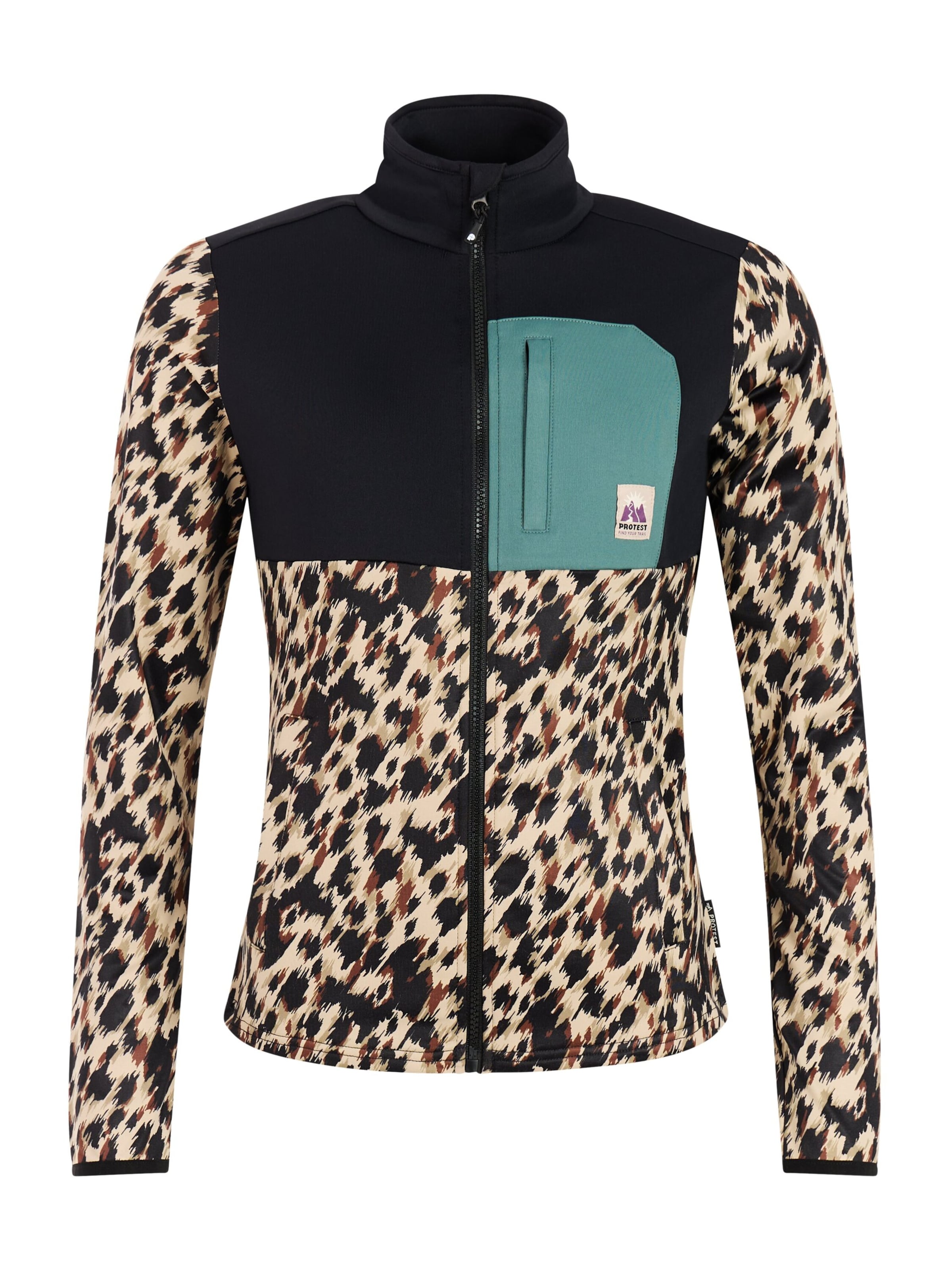 PROTEST Fleecejacke 'PRTVester'‌‌ in Braun: Vorderseite