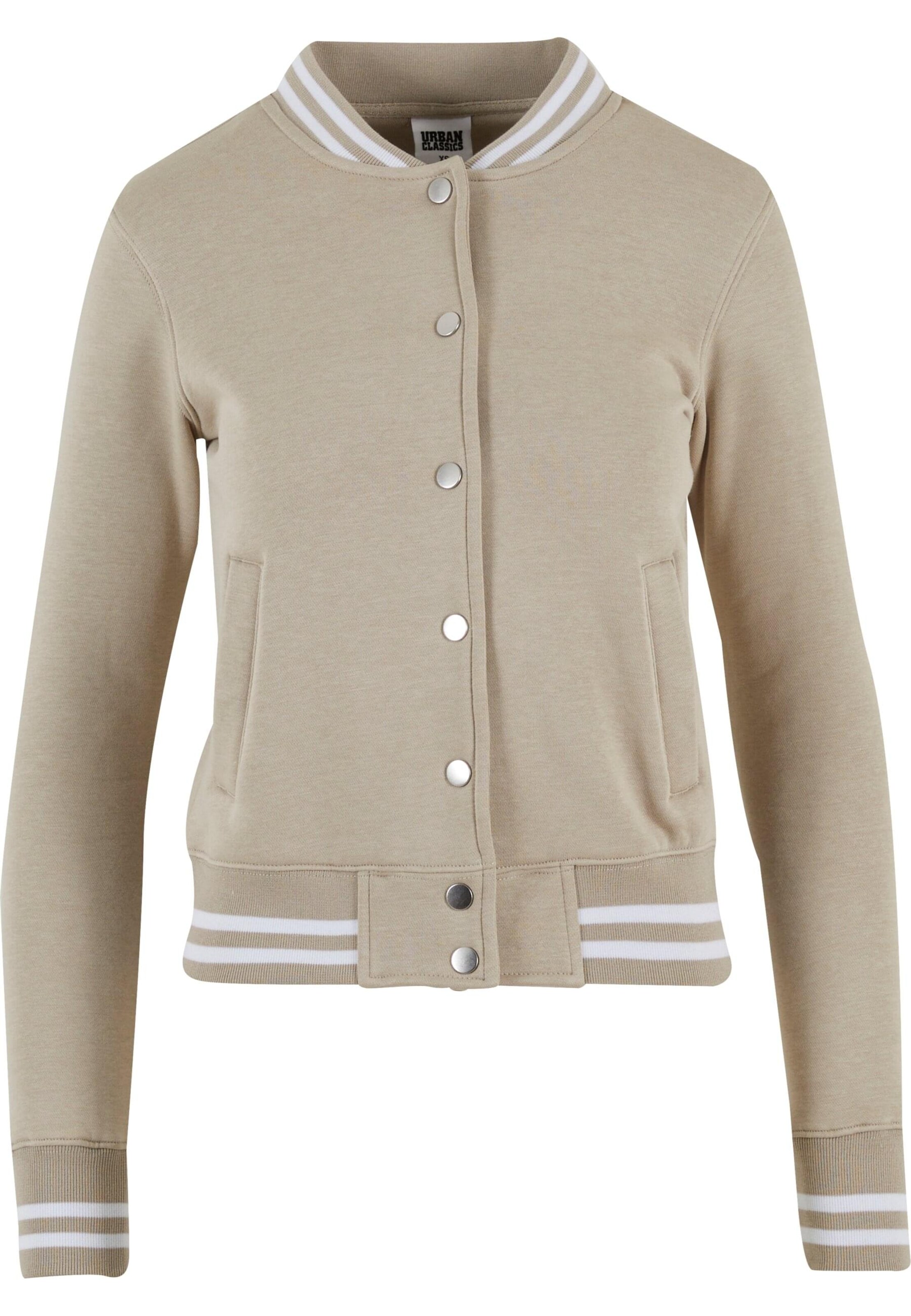Urban Classics Sweat jacket in Beige: front