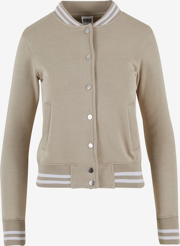 Urban Classics Кофта на молнии в Бежевый: спереди