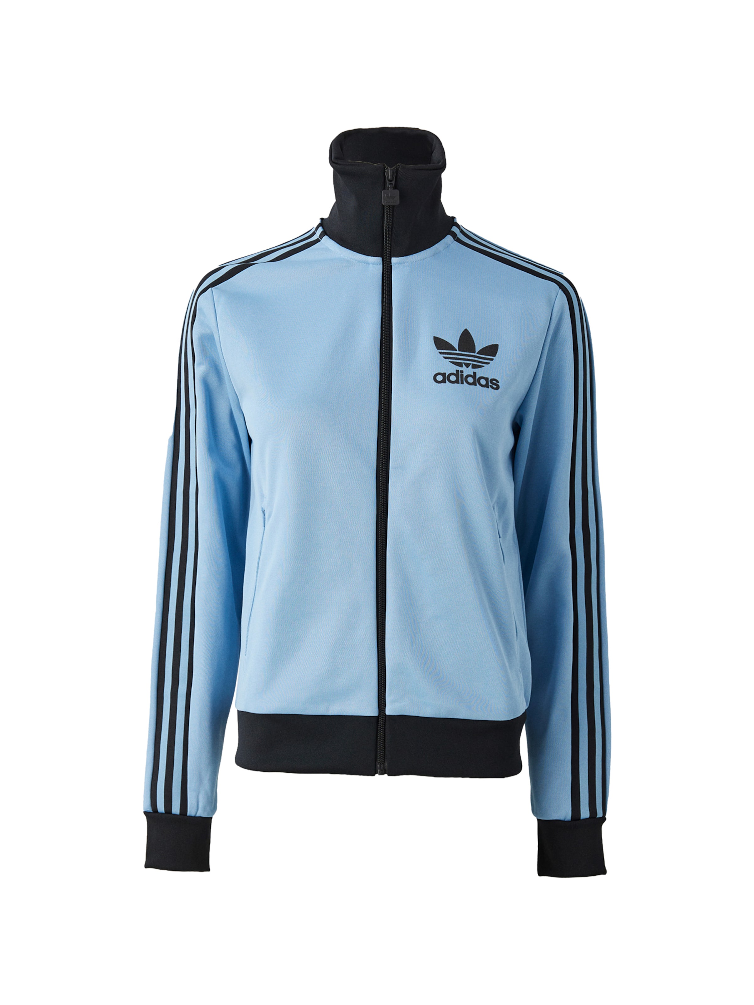 Adidas Originals Textil Zip-Up Hoodie 'CLASSIC' in Blue: front