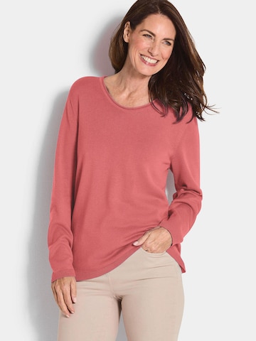 Goldner Pullover in Rot: Vorderseite