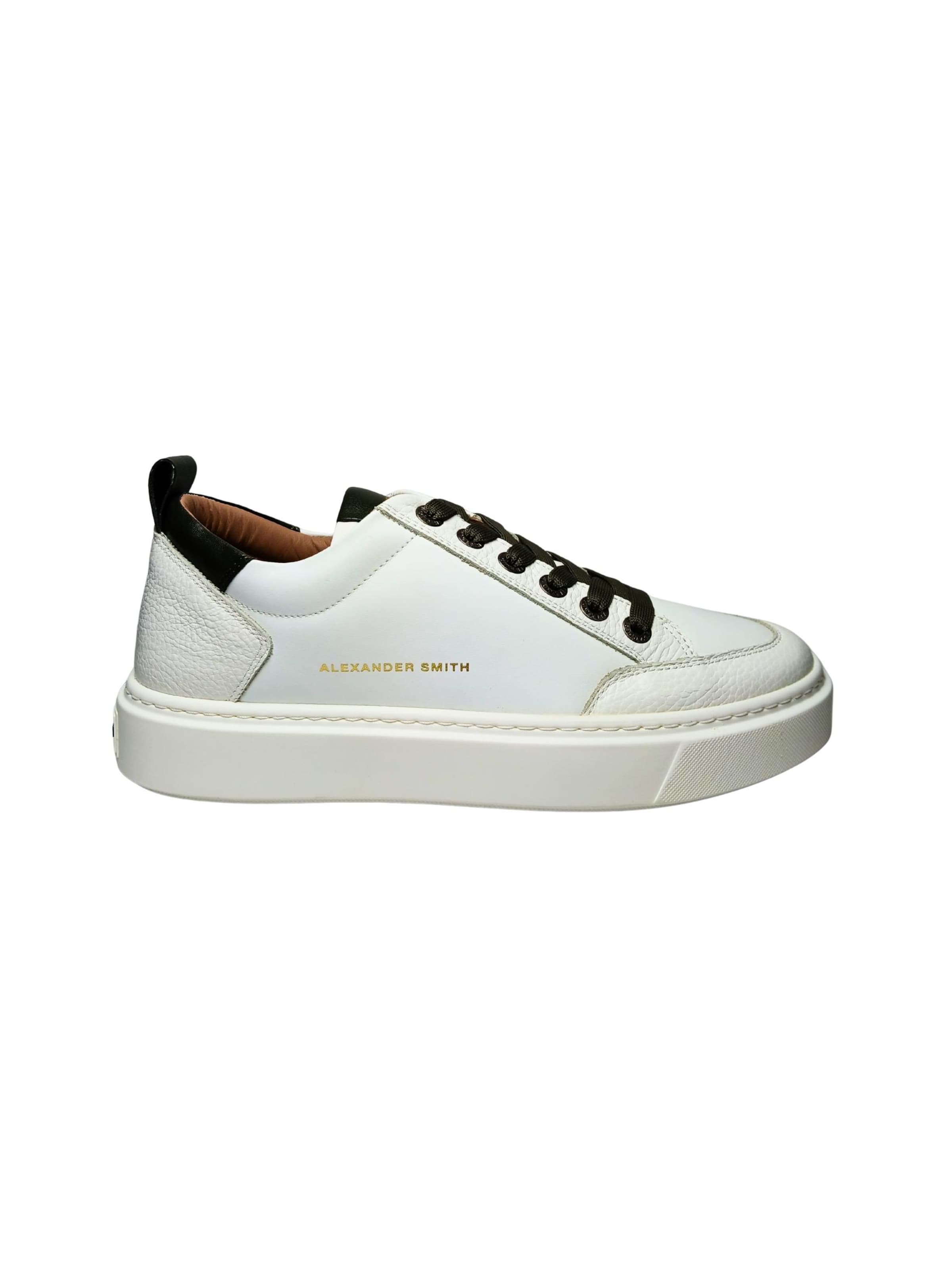 Alexander Smith Platform trainers in White: front