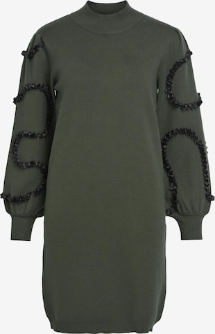 OBJECT Knitted dress in Green: front