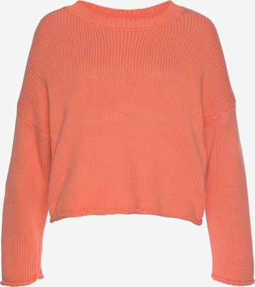 LASCANA Sweater in Orange: front