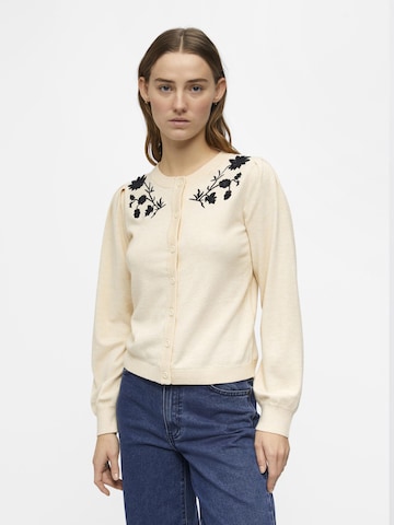 Cardigan 'THESS' OBJECT en beige : devant