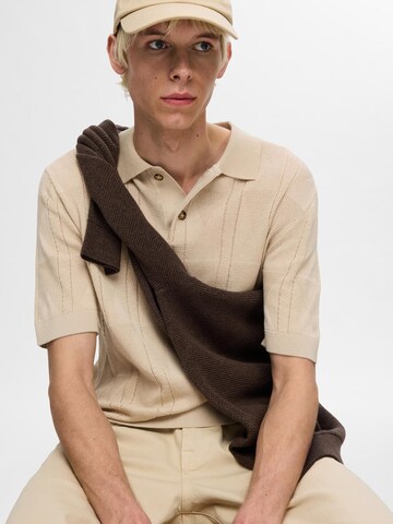 T-Shirt 'Tenn' SELECTED HOMME en beige