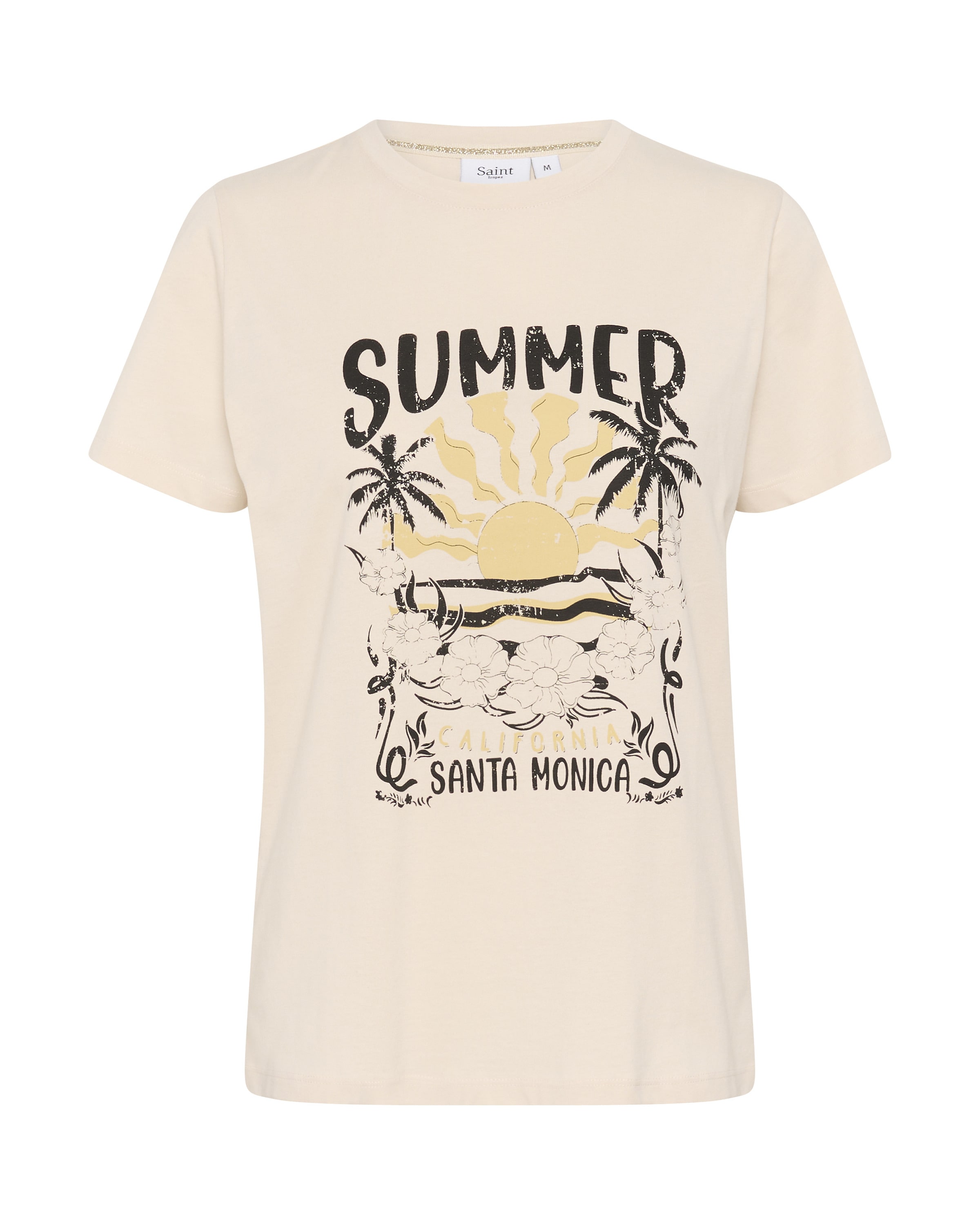 SAINT TROPEZ Μπλουζάκι 'Kuvi' σε μπεζ: μπροστά