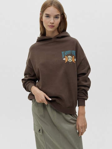 Pull&Bear Sweatshirt in Braun: predná strana