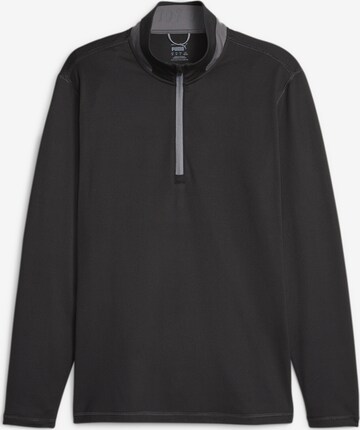 PUMA Athletic Sweater in Black: front