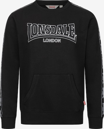 LONSDALE Collegepaita 'Kirklinton' värissä musta: etupuoli