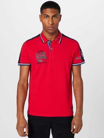 CAMP DAVID T-Shirt 'Ocean's Seven I' in Rot: predná strana