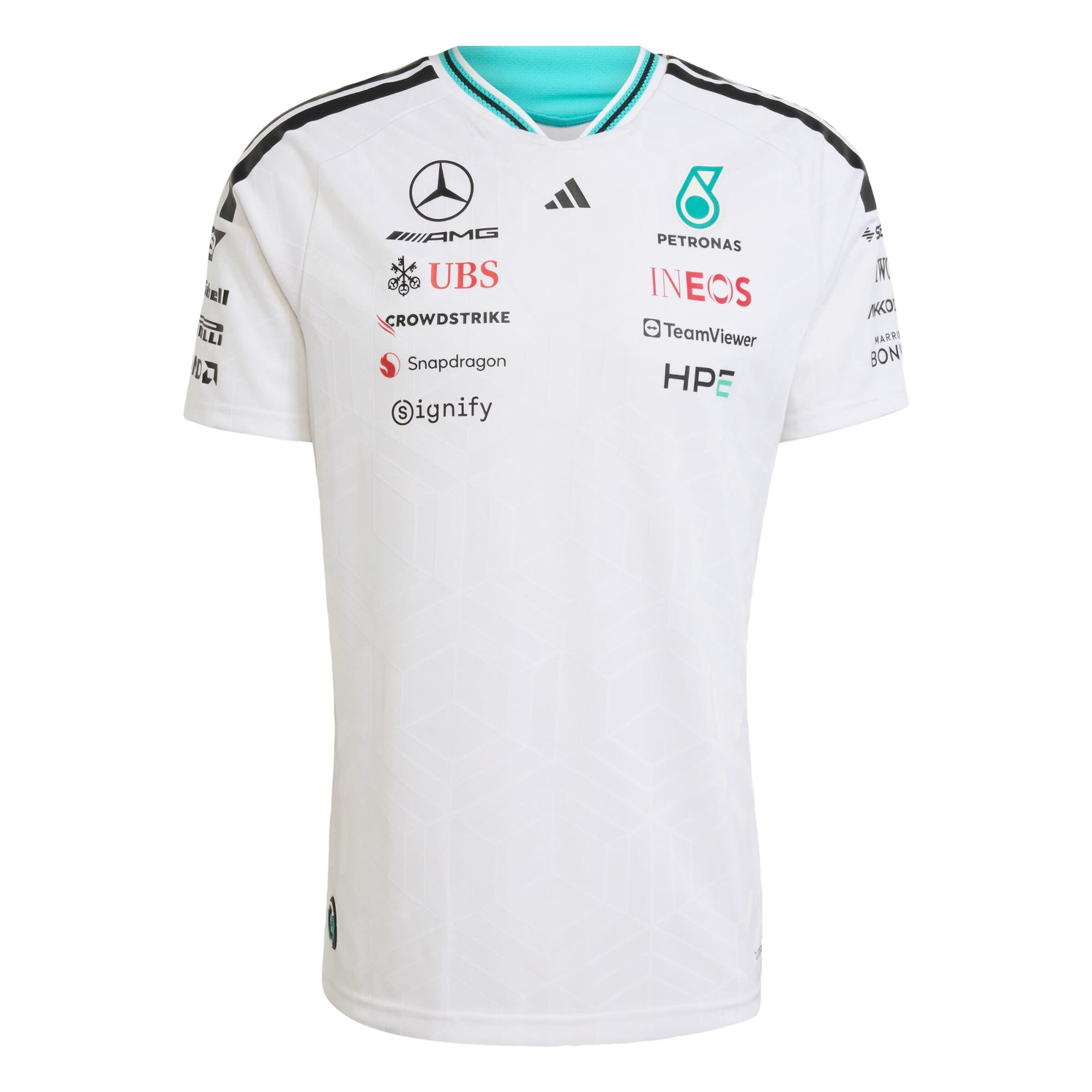 ADIDAS PERFORMANCE - Camiseta funcional 'Mercedes - Amg Petronas Formula 1 Team Driver' en blanco: frente