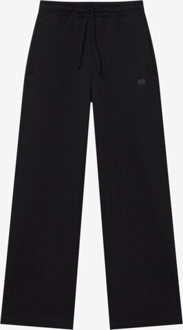 Loosefit Pantalon Pull&Bear en noir : devant