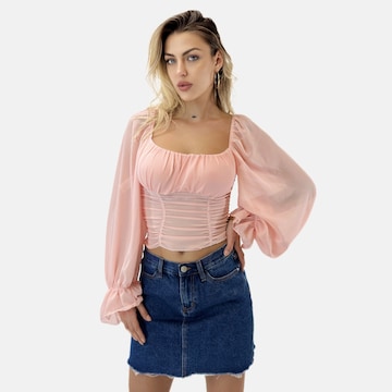 Elara Blouse in Pink: front