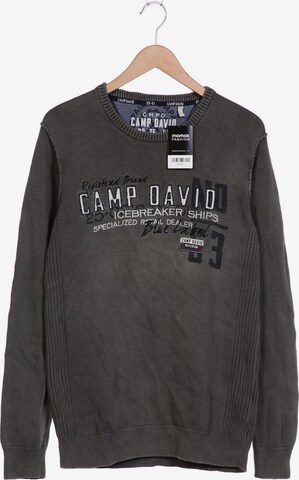 CAMP DAVID Sweater & Cardigan in M in Grey: front