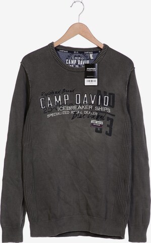 CAMP DAVID Pullover M in Grau: predná strana