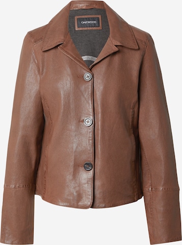 OAKWOOD Přechodná bunda 'LEXIA' – hnědá: přední strana