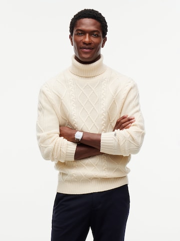 TOMMY HILFIGER Trui 'New York Label' in Beige: voorkant
