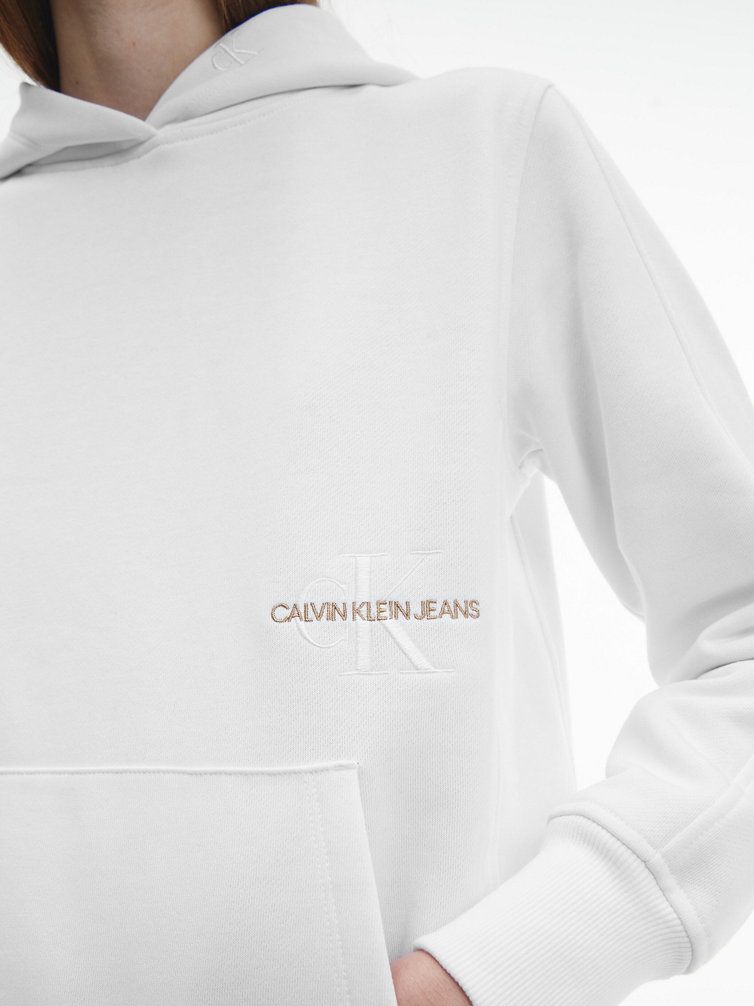 Calvin Klein Jeans Sweatshirt in Weiß 