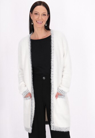 Usha Knit cardigan in White: front