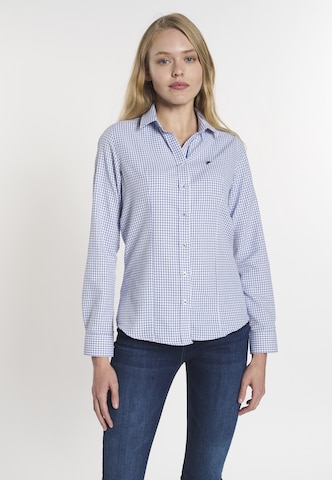 DENIM CULTURE Blouse 'IRMA' in Blauw: voorkant