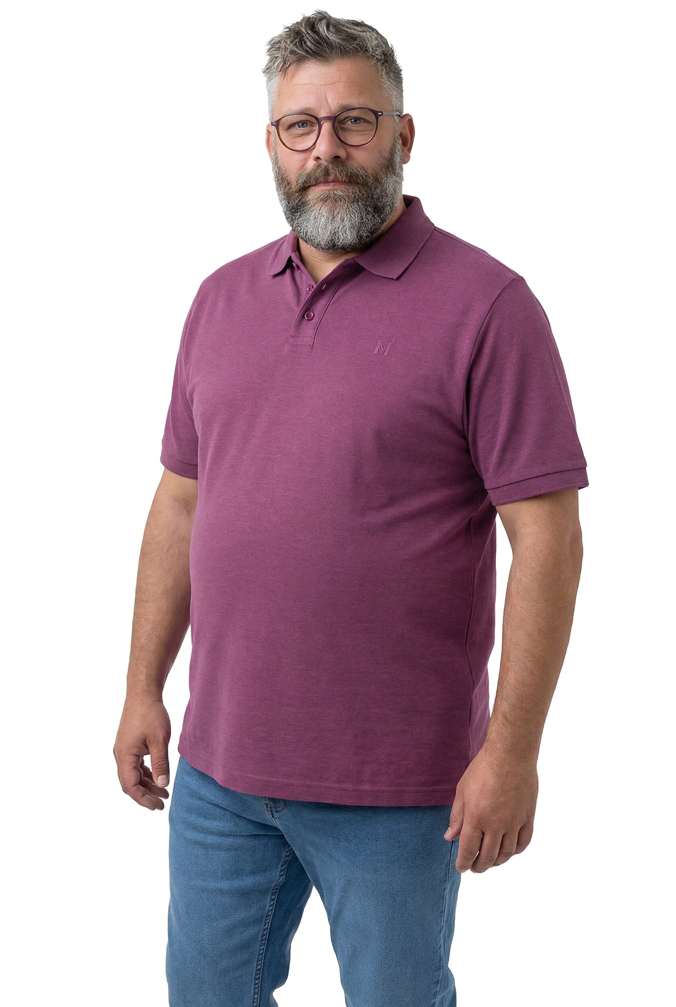 Men Plus Shirt in Pink: front