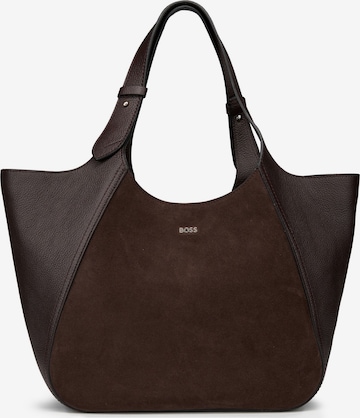 BOSS Shopper 'Lenah' in Bruin: voorkant