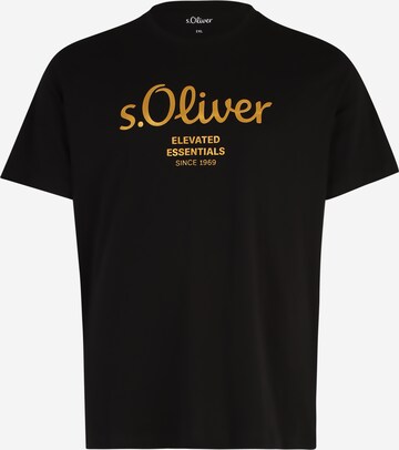 s.Oliver Red Label Big & Tall - Camiseta en negro: frente