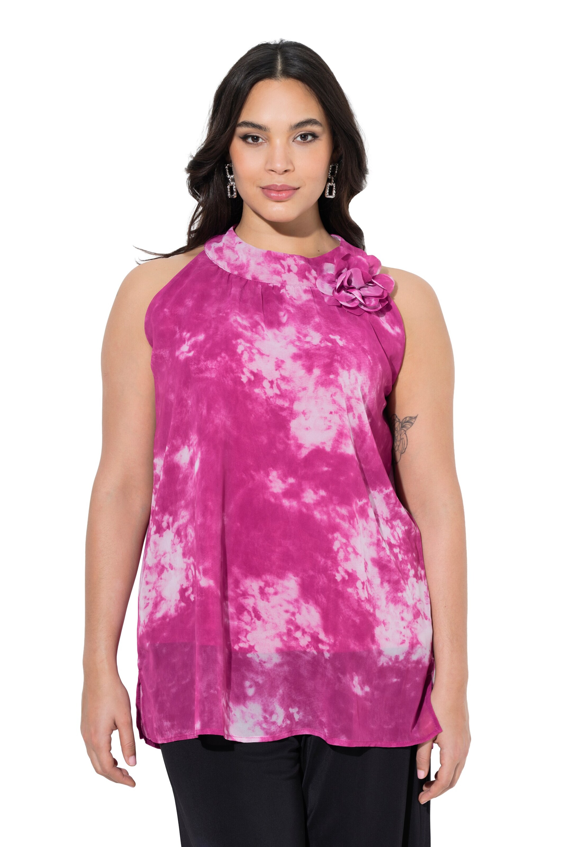 Ulla Popken Blouse in Roze: voorkant