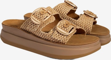 Desa Huisschoenen 'Keilrutschen' in Beige: voorkant