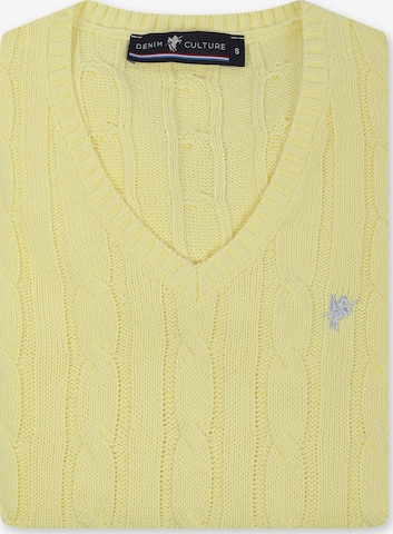 Pullover 'Bloom' di DENIM CULTURE in giallo