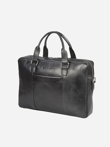 NEGOTIA Leather Laptoptas 'Sorel' in Zwart