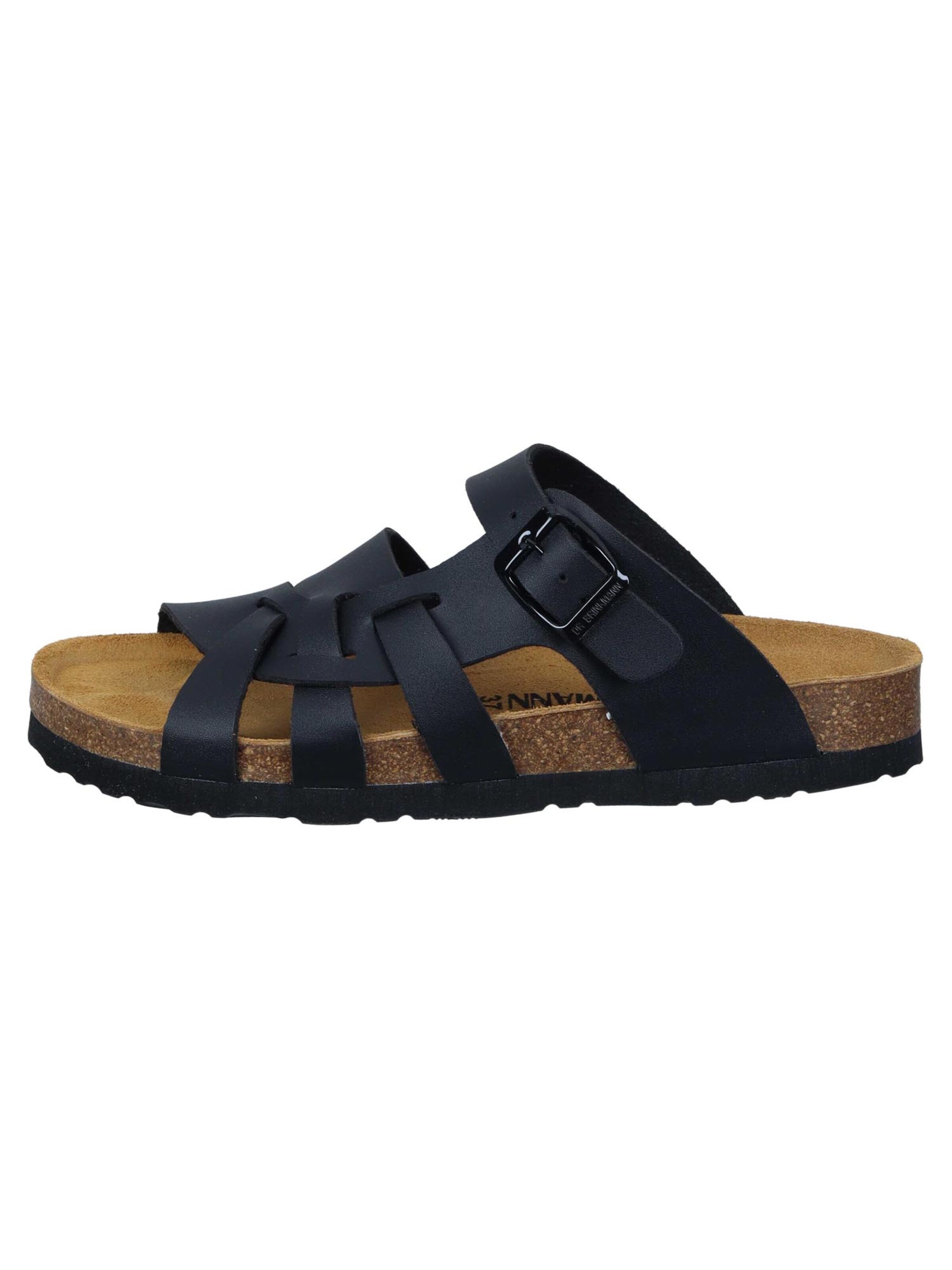 DR. BRINKMANN Mule 'Olivia' in Black: front