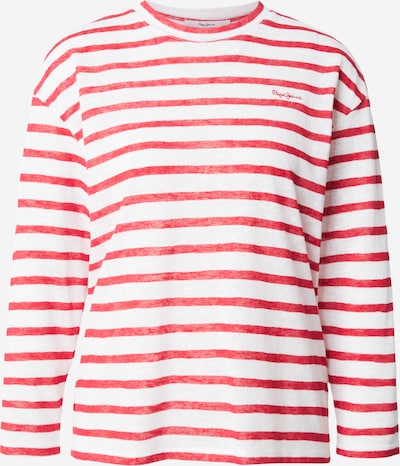 Tricou 'Marlen' pe L Pepe Jeans pe roșu / alb natural, Vizualizare produs