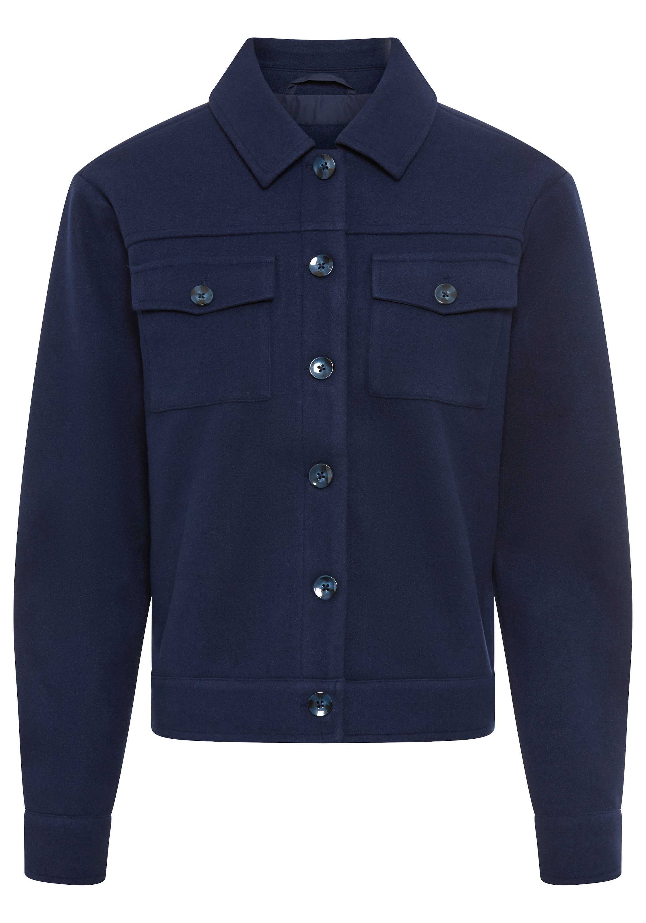 LAURA SCOTT Between-Season Jacket in Blue: front