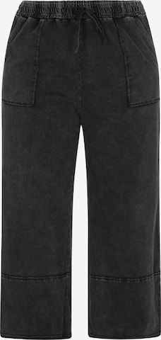 Wide Leg Pantalon joella en noir : devant
