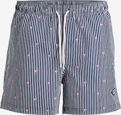 JACK & JONES Shorts de bain 'JPSTMaui Breeze' en XL en bleu marine / rose / blanc, Vue avec produit