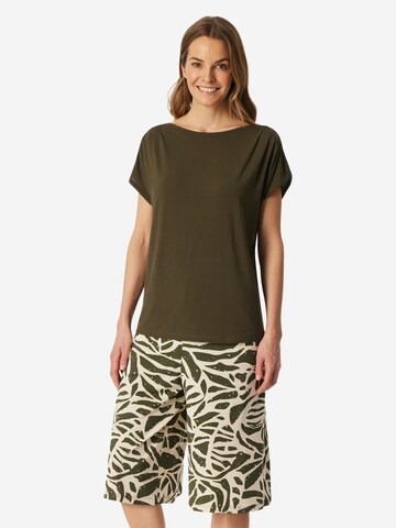SCHIESSER Pajama 'Selected Premium' in Green: front