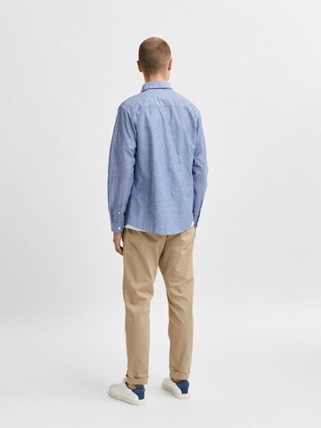 SELECTED HOMME Regular fit Button Up Shirt in Blue